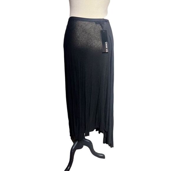 Bia Miro' NWT Black Cheesecloth Sheer Skirt High Low Size 2 - Picture 1 of 6